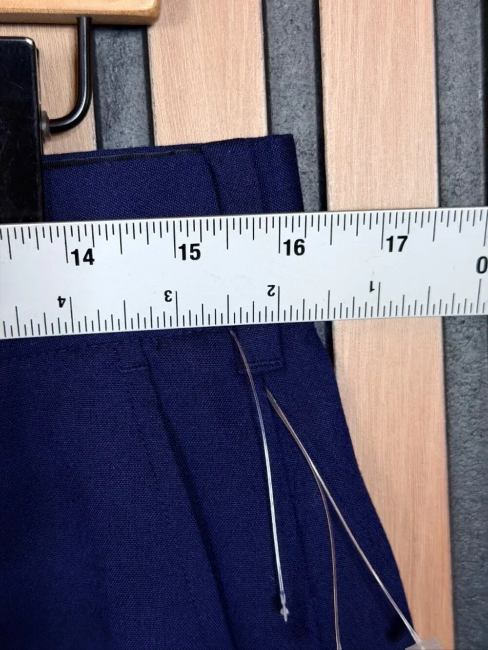 Abercrombie & Fitch Dress Pants 32 x 30 Mens Blue Navy Flat Front Trousers